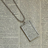 Vintage camera, vintage 1930s dictionary illustration, hand-soldered glass pendant