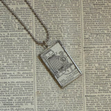 Vintage camera, vintage 1930s dictionary illustration, hand-soldered glass pendant