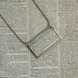 Vintage Little Liver Pills, vintage Sears Catalog illustrations, upcycled to hand soldered glass pendant