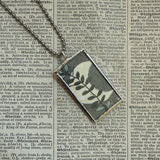 Wild Things, Max, Sendak, vintage children's book illustrations, up-cycled to soldered glass pendant