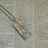 Peter Rabbit, original illustrations from vintage, children's classic book, up-cycled to soldered glass pendant