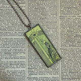 Wizard of Oz, vintage children's book illustrations, up-cycled to soldered glass pendany