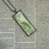 Wizard of Oz, vintage children's book illustrations, up-cycled to soldered glass pendany