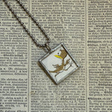 Are You My Mother? vintage children's book illustrations, up-cycled to soldered glass pendant