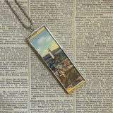 00Golden Gate Bridge, Coit Tower, vintage San Francisco Travel images, upcycled hand soldered glass pendant