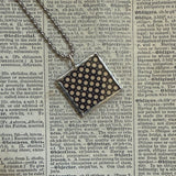 Zebra, vintage illustration, upcycled to soldered glass pendant