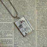 Eloise, vintage illustrations, up-cycled to soldered glass pendant