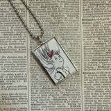 Eloise, vintage illustrations, up-cycled to soldered glass pendant