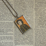Tin Man, Scarecrow, Wizard of Oz, vintage children's book illustrations, up-cycled to soldered glass pendant