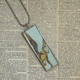 Wizard of Oz, vintage children's book illustrations, up-cycled to soldered glass pendany