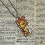 Wizard of Oz, vintage children's book illustrations, up-cycled to soldered glass pendant