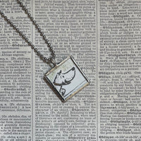 Harry the Dirty Dog, vintage illustrations, up-cycled to soldered glass pendant