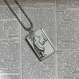 Winnie the Pooh childrens' book illustrations up-cycled to hand-soldered glass pendant