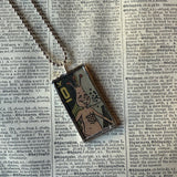 Sea Monkeys, vintage 1970s comic advertisement illustrations upcycled to soldered hand-soldered glass pendant