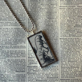 00Alice in Wonderland, original illustrations from vintage book, up-cycled to soldered glass pendant