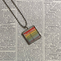 San Francisco, vintage map, hand-soldered glass pendant