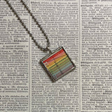 San Francisco, vintage map, hand-soldered glass pendant