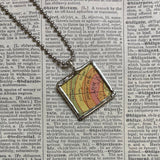 San Francisco, vintage map, hand-soldered glass pendant