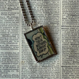 Speech bubbles, vintage 1970s comic illustration, upcycled to soldered hand-soldered glass pendant