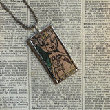 Sea Monkeys, vintage 1970s comic advertisement illustrations upcycled to soldered hand-soldered glass pendant