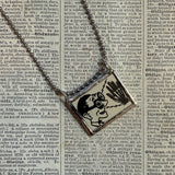 X-Ray Specs, vintage comic book advertisement, upcycled to soldered glass pendant