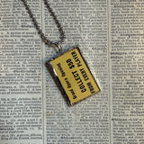 Vintage Monopoly Guy at Opera, vintage community chest / chance card, upcycled to soldered hand-soldered glass pendant