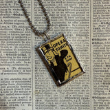 Vintage Monopoly Guy at Opera, vintage community chest / chance card, upcycled to soldered hand-soldered glass pendant