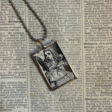 Alice in Wonderland, original illustrations from vintage book, up-cycled to soldered glass pendant