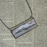 You Can't Take It WIth You, vintage dictionary pages, up-cycled to soldered glass pendant