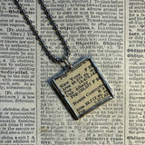 New York City vintage map, hand-soldered glass pendant