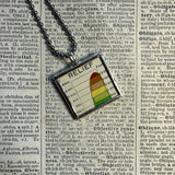 San Francisco, Oakland, vintage map, hand-soldered glass pendant