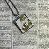 Dublin, Ireland, vintage map, hand-soldered glass pendant