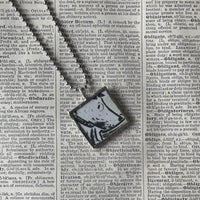 Harry the Dirty Dog, vintage illustrations, up-cycled to soldered glass pendant