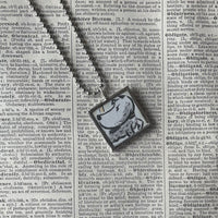 Harry the Dirty Dog, vintage illustrations, up-cycled to soldered glass pendant