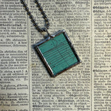 Oakland, vintage map, hand-soldered glass pendant