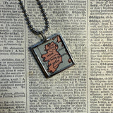 Ireland, Irish Free State, vintage map, hand-soldered glass pendant