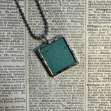 Lake Tahoe, vintage map, hand-soldered glass pendant