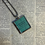 Boston, vintage map, hand-soldered glass pendant