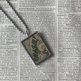 Crash! Pop!! onomatopoeia, vintage comic book illustration, upcycled to soldered glass pendant