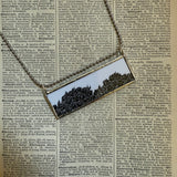 Gorey WHATEVER vintage book illustrations, hand-soldered glass pendant