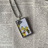 Go Dog Go, original illustrations from vintage book, up-cycled to soldered glass pendant
