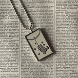 Winnie the Pooh childrens' book illustrations up-cycled to hand-soldered glass pendant