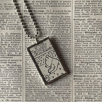 Winnie the Pooh childrens' book illustrations up-cycled to hand-soldered glass pendant