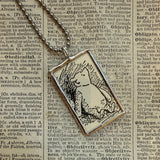 00Winnie the Pooh childrens' book illustrations up-cycled to hand-soldered glass pendant