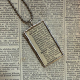 Hot Air Balloon, vintage dictionary illustration, up-cycled to soldered glass pendant