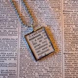 Mushroom / fungus, vintage natural history illustrations up-cycled to soldered glass pendant
