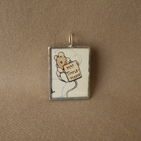 Mrs. Tittlemouse, original illustrations from vintage, children's classic book, up-cycled to soldered glass pendant