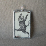 Gorey, TS Eliot's Cats, vintage children's book illustrations, hand-soldered glass pendant