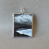 Ansel Adams photography, upcycled to hand-soldered glass pendant
