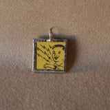 Wrist Radio, vintage 1970s comic book advertisement, upcycled to soldered glass pendant